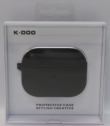 Кожаный чехол для AirPods Pro K-DOO CrashGuard черный