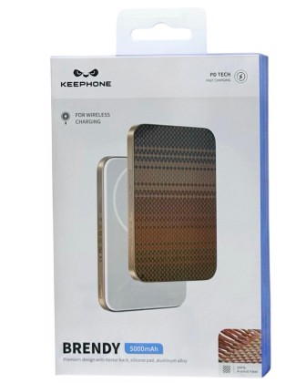 Powerbank магнитный с MagSafe Keephone Brendy 5000mAh коричневый