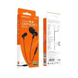 Наушники с микрофоном Borofone BM38 Bright sound 1.2м черные