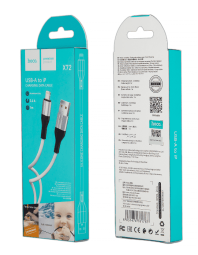 Usb Кабель-зарядка Lightning Hoco X72 2.4A 1м силиконовый белый