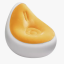 Надувной диван Xiaomi Chao One-button Automatic Inflatable Leisure So (YC-CQSF01) бело-желтый
