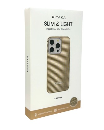Накладка для i-Phone 15 Pro 6.1" Pitaka Magez Case 5 Aramid Fiber Каньон(canyon)