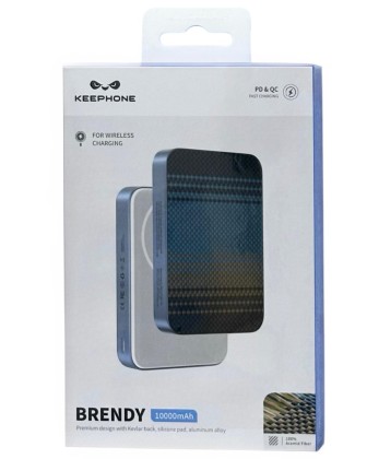 Powerbank магнитный с MagSafe Keephone Brendy 10000mAh cиний