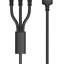 Usb Кабель-зарядка Hoco X14 3-in-1 Times Lightning/Micro/Type-C 2.4A 1м в тканевой оплётке чёрный