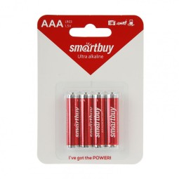 Батарейка алкалиновая Smartbuy LR03/4B (48/480)  SBBA-3A04B