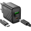 Сетевое зар. устр. Hoco CS23A с шнуром Type-C на Type-C 1USB/1C 30W черный