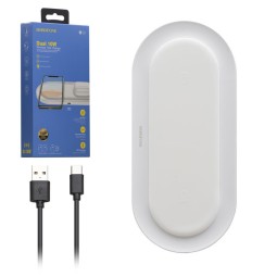 Беспроводное зарядное устройство 2in1 смартфон/часы Borofone BQ7 2QI 18W белое