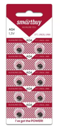 Батарейка часовая Smartbuy AG4-10B (100/2000) (SBBB-AG4-10B)
