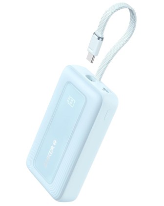 Powerbank Anker Zolo (1688) 10000mAh 30W 1USB/1C с проводом Type-C синий