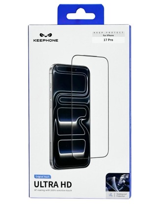 Защитное стекло i-Phone 17 Pro Keephone 3D Full Ultra HD прозрачное