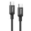 Usb Кабель-зарядка Type-C на Type-C Hoco X14 Double 3A 60W 1м в тканевой оплетке черный