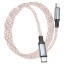 Usb Кабель-зарядка Type-C на Type-C Hoco U112 3A 60W 1м в тканевой оплетке серый