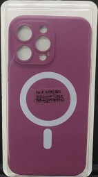 Накладка для i-Phone 14 Pro Max 6.7" Magsafe силикон бордовая