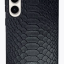 Накладка для Samsung Galaxy S24 Plus Santa Barbara под кожу чёрная