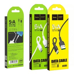 Usb Кабель-зарядка Type-C Hoco X33 Surge 5A 1м силиконовый белый