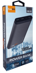 Powerbank Faison PB-90 City 10000mAh 2USB 2.1A серебристый