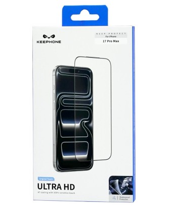 Защитное стекло i-Phone 17 Pro Max Keephone 3D Full Ultra HD прозрачное