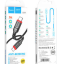 Usb Кабель-зарядка Type-C на Type-C Hoco X59 3A 60W 1м в тканевой оплетке черный