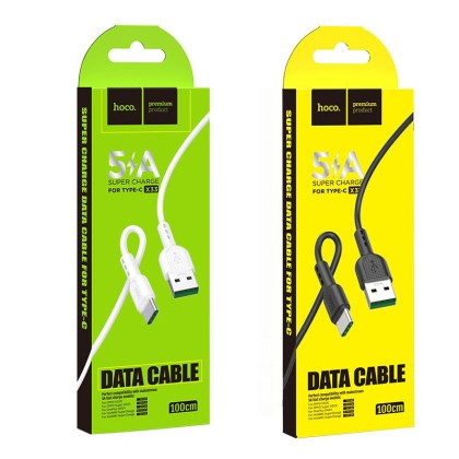 Usb Кабель-зарядка Type-C Hoco X33 Surge 5A 1м силиконовый чёрный