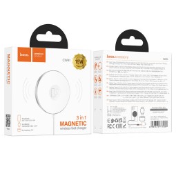 Беспроводное заряд. устр. магнитное Hoco CW41 15W белое