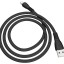 Usb Кабель-зарядка Lightning Hoco X40 Noah 2.4A 1м плоский силиконовый чёрный