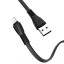 Usb Кабель-зарядка Lightning Hoco X40 Noah 2.4A 1м плоский силиконовый чёрный