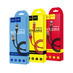 Usb Кабель-зарядка Type-C Hoco X26 Xpress 3A 1м в тканевой оплётке красный