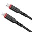 Usb Кабель-зарядка Type-C на Lightning Hoco X59 3A 60W 2м в тканевой оплетке черный
