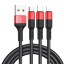 Usb Кабель-зарядка Hoco X26 3в1 Micro/Lightning/Type-C 1м черный