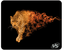 VS Коврик для компьютерной мыши "Flames", "Леопард", (240*320*3 мм), ткань+резиновое основание