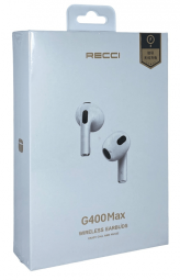 Беспроводные наушники TWS Recci G400 Max BT5.3/30mAh (250mAh)/3.5ч белые