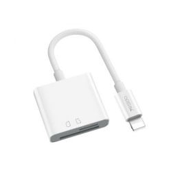 OTG Lightning (папа) на microSD/TF Yesido GS11 серебристый