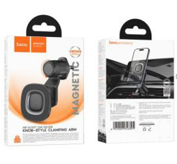 Держатель в автомобиль в воздуховод Hoco H74 магнитный серый
