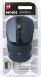 Мышь беспроводная Defender MM-605 USB/DPI 1200/3 кнопки/2AAA синяя