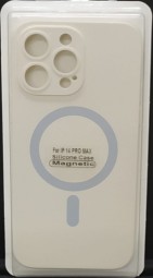 Накладка для i-Phone 14 Pro Max 6.7" Magsafe силикон бежевая