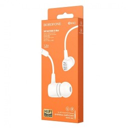 Наушники с микрофоном Borofone BM43 Remy 1.2м белые