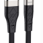 Usb Кабель-зарядка Type-C Hoco X53 Angel silicone 3A 1м плоский силиконовый чёрный