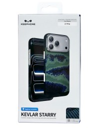 Накладка для i-Phone 17 Pro Keephone Kevlar Starry MagSnap чёрно-зеленый