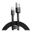 Usb Кабель-зарядка Lightning Baseus Cafule 1м (CALKLF-BG1) чёрно-серебристый