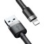 Usb Кабель-зарядка Lightning Baseus Cafule 1м (CALKLF-BG1) чёрно-серебристый