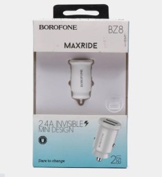 Автомобильное заряд. устр. Borofone BZ8 2USB 2.4A белое