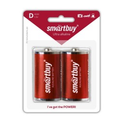 Батарейка алкалиновая Smartbuy LR20/2B (24/96) SBBA-D02B