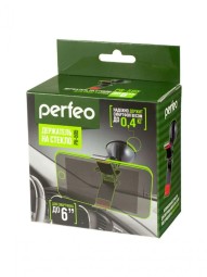 Держатель в автомобиль на стекло Perfeo PH-505 до 6" прищепка черный