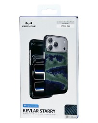 Накладка для i-Phone 17 Pro Max Keephone Kevlar Starry MagSnap чёрно-зеленый