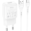 Сетевое зар. устр. Hoco C96A с шнуром Type-C 1USB 2.1A белое