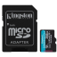 micro SDXC карта памяти Kingston 256GB Class10 170R A2 U3 V30 Canvas Go Plus с адапт.(SDCG3/256GB)