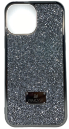 Накладка для i-Phone 11 6.1" Swarovski силикон (с блестками) серебристый