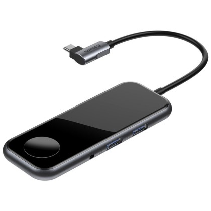 USB-C хаб Baseus Superlative 2USB/HD 4K/Audio/PD/Watch (CAHUB-AZ0G) черный