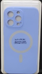 Накладка для i-Phone 14 Pro Max 6.7" Magsafe силикон сиреневая