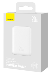 Powerbank с беспроводной зарядкой Baseus Magnetic Wireless 10000mAh 20W (PPCX030002) белый